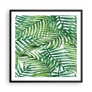 Poster în ramă neagră - Sub bolta verde - 60x60 cm