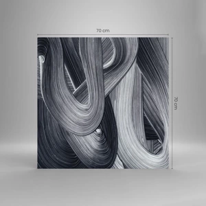 Tablou pe sticlă - Fluiditatea realității - 70x70 cm