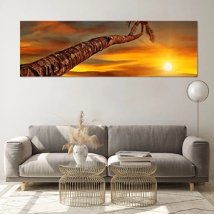 Tablou pe sticlă - Vacanță exotică, aventură în Caraibe - 160x50 cm